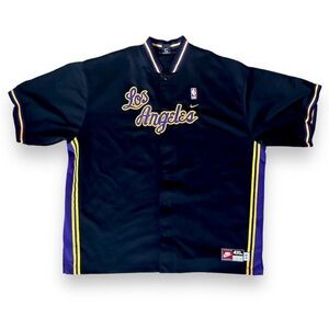 Vintage Nike NBA Los Angeles Lakers Rewind 1961 Retro Warmup Jersey Mens Size 4X